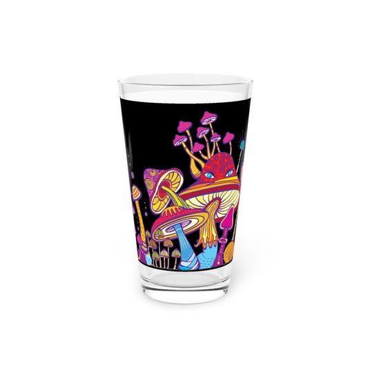 Colorful Mushroom Pint Glass 16oz - Kia Day Design