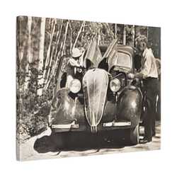 After The Black Hills 1939 Satin Canvas Stretched