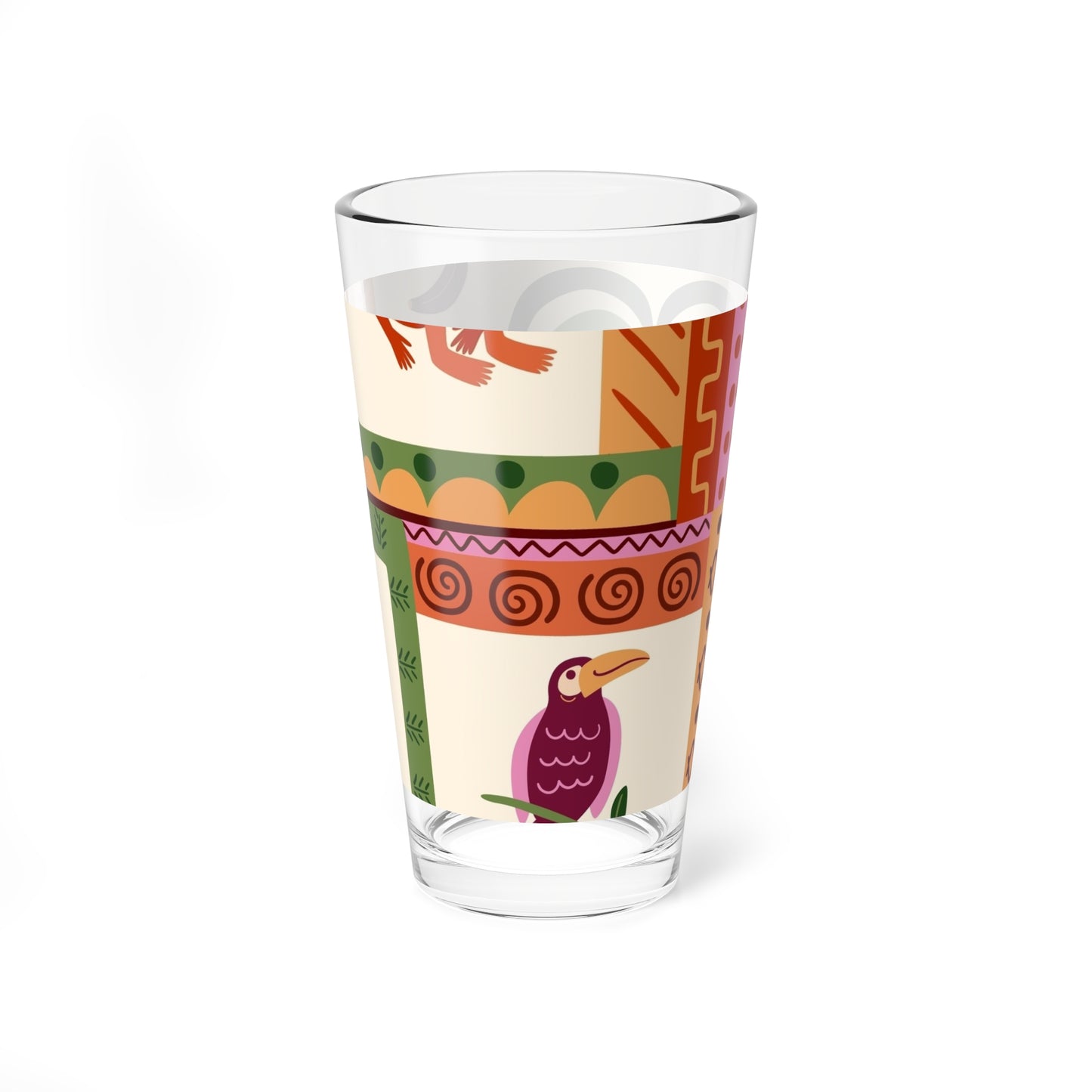 Vibrant Tropical Mixing Glass - Kia Day Design