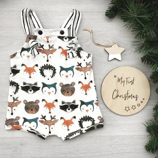 Newborn Baby Strappy Romper Jumpsuit 0-24M Kia Day Design