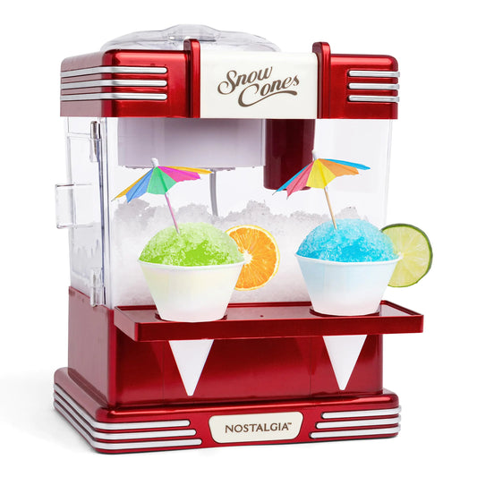 Retro Red Table-Top Slushie Machine - - snow cone maker