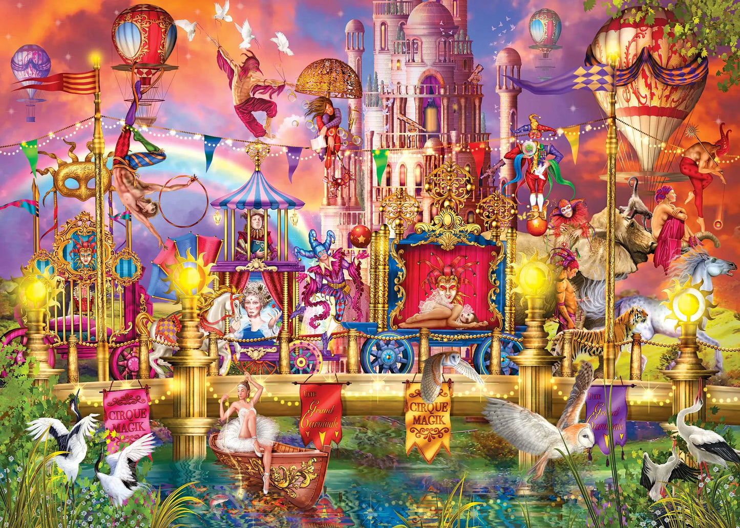 RoseArt - Kodak Premium - Magic Circus Parade - 3000 Piece Jigsaw Puzzle - Kia Day Design
