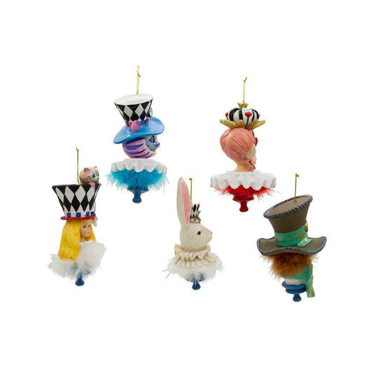 6" Holly Hats™ Cheshire Cat Hat Ornament by Kurt Adler - - Seasonal Decor, Christmas
