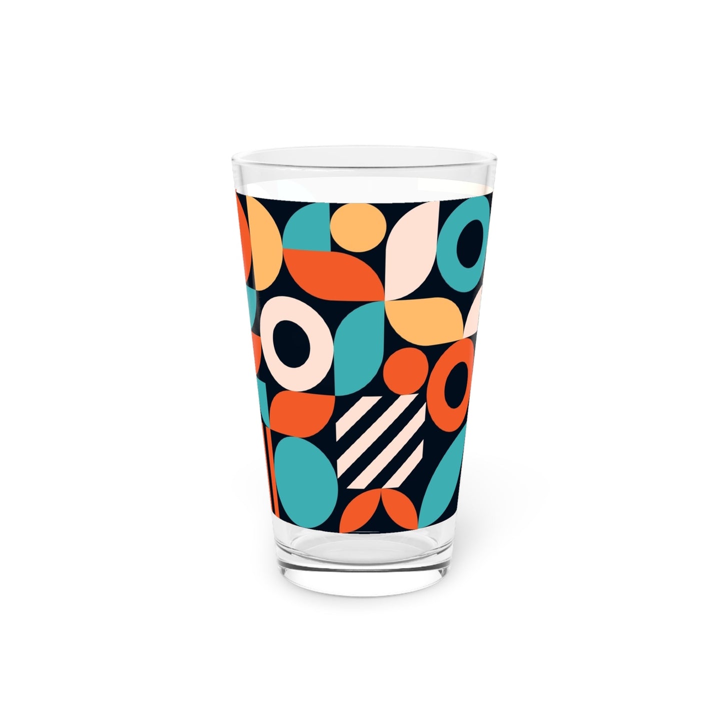 Geometric Design 16oz Pint Glass - Kia Day Design