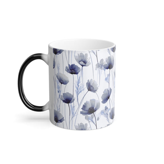 Color Morphing Floral Mug 11oz Coffee Cup - - Mug