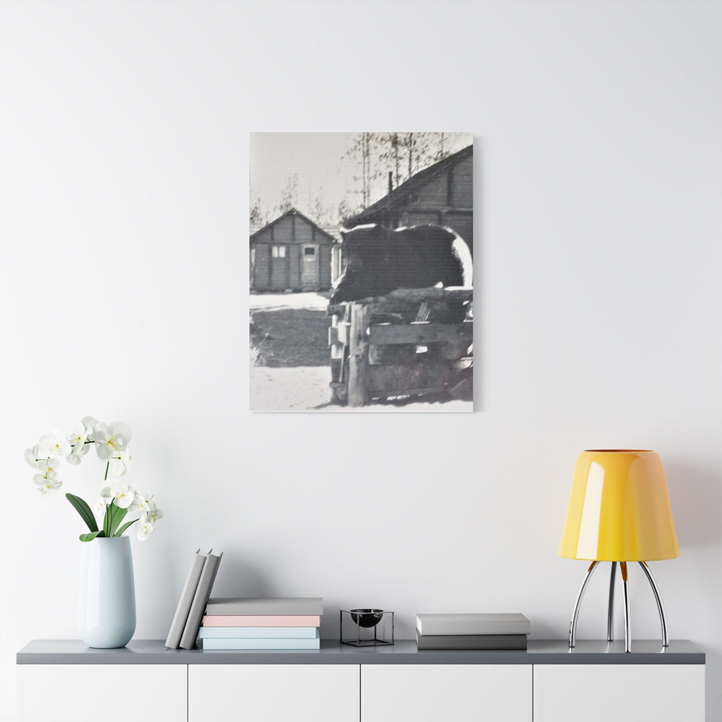 Yellowstone Bear Satin Canvas Stretched