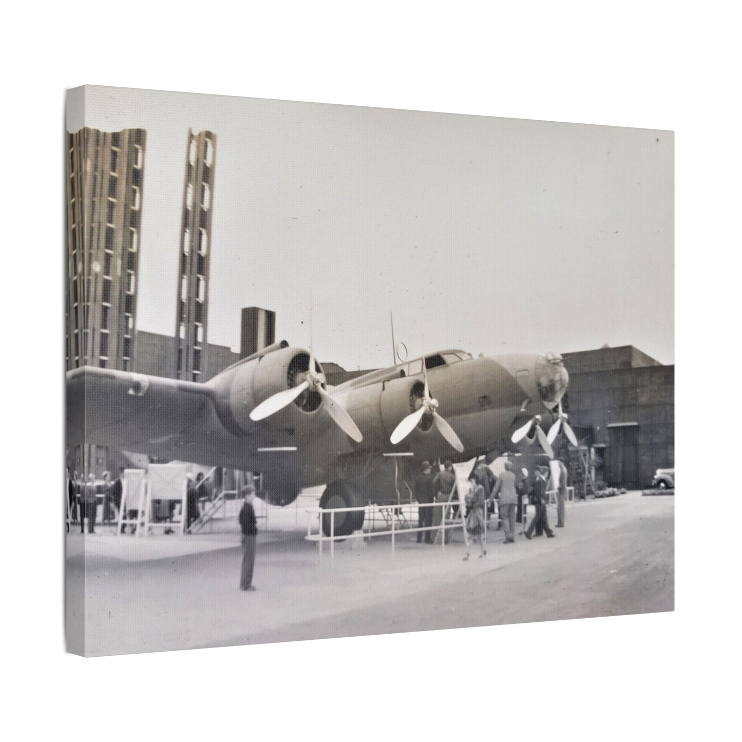 Boeing B-17 Bomber Satin Canvas Stretched