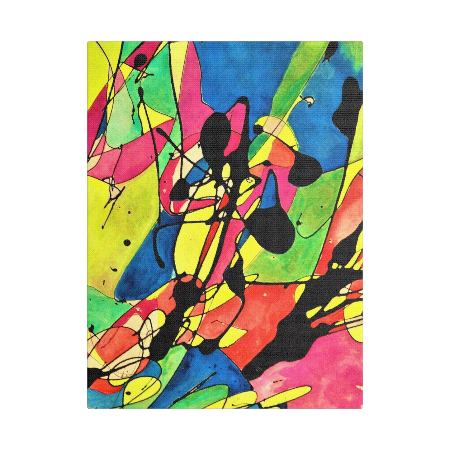 Exploding Earth Satin Canvas Stretched 12″ x 16″ (Vertical) 1.5"