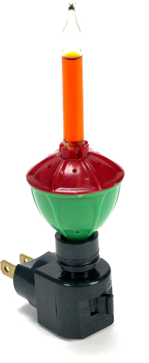 Red and Green Christmas Bubble Night Light - - Christmas