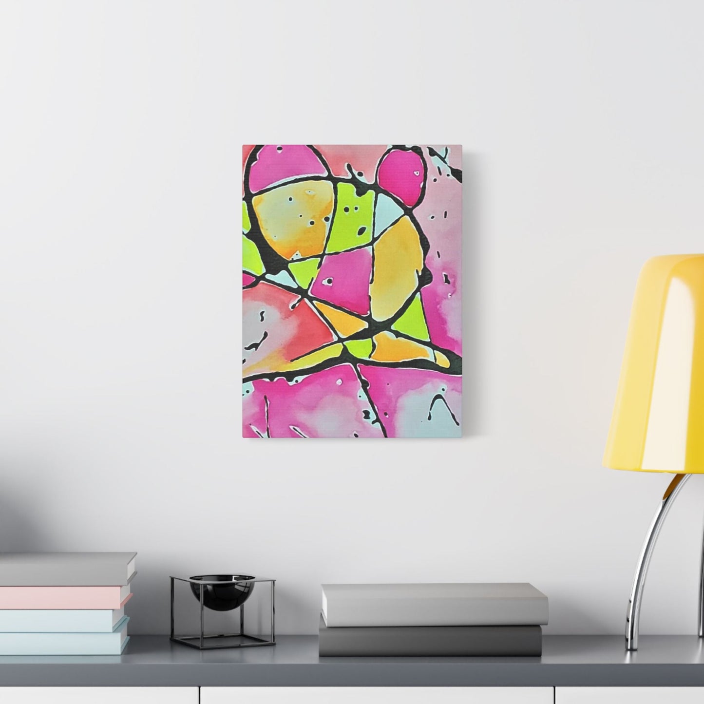 Pink Mouse Satin Canvas Stretched