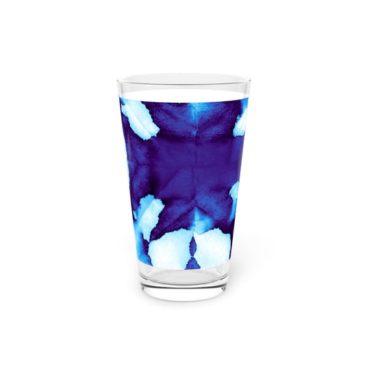 Blue Abstract Pint Glass - 16oz - Kia Day Design