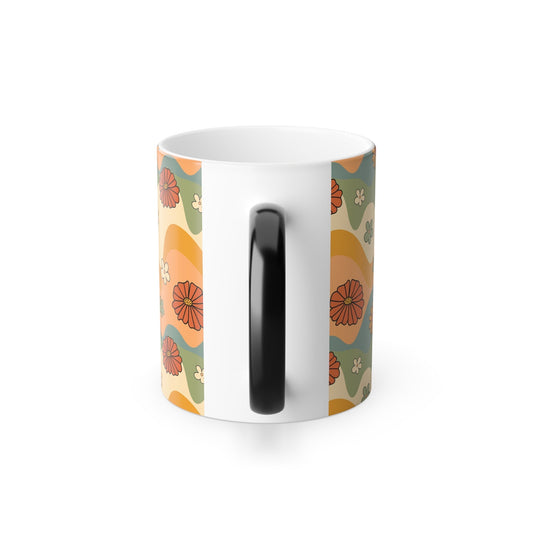 Retro Flower Color Morphing Mug - 11oz - Kia Day Design