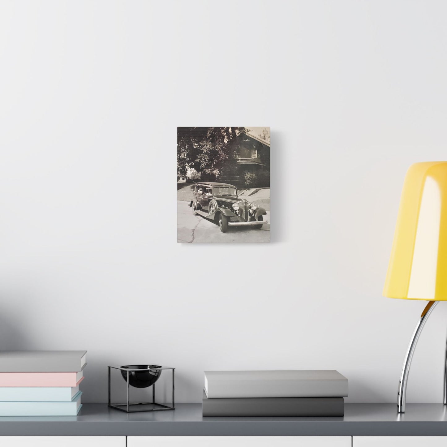 Classic Car Satin Canvas Stretched