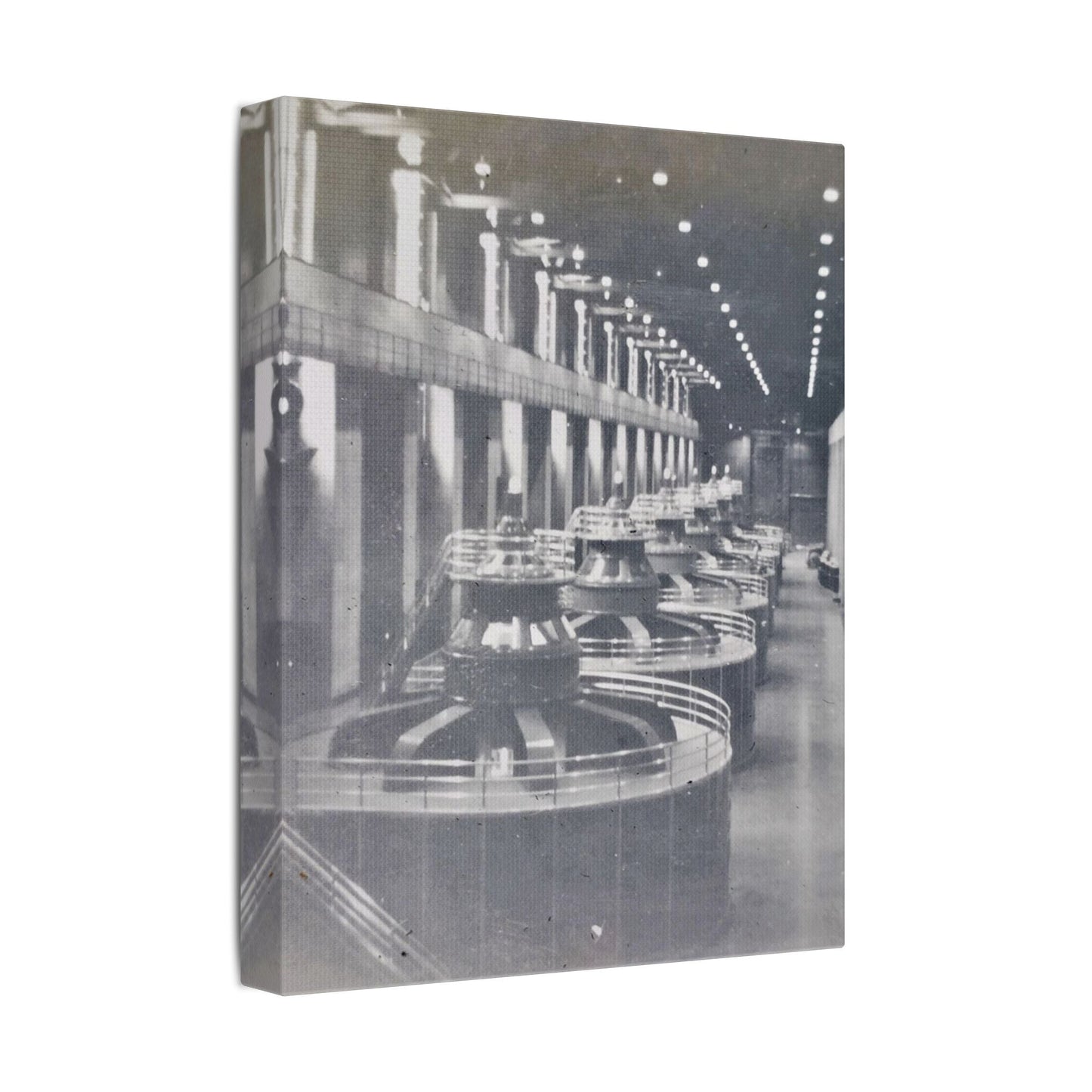Boulder Dam Powerhouse Satin Canvas Stretched