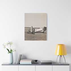 Army Pursuit Plane Ames Airport 1939 Satin Canvas Stretched 24" x 30" (Vertical) 1.5"