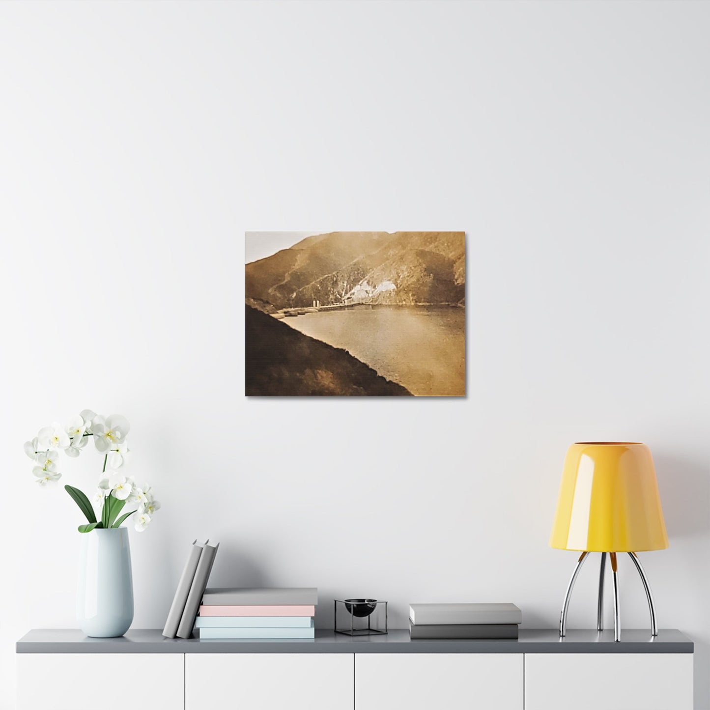 Morris Dam Lake Stretched Canvas 1.5" 24″ x 18″