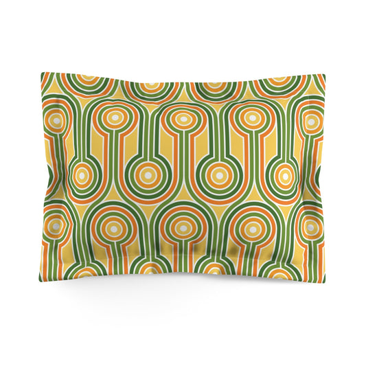 Vibrant Retro Microfiber Pillow Sham - Kia Day Design