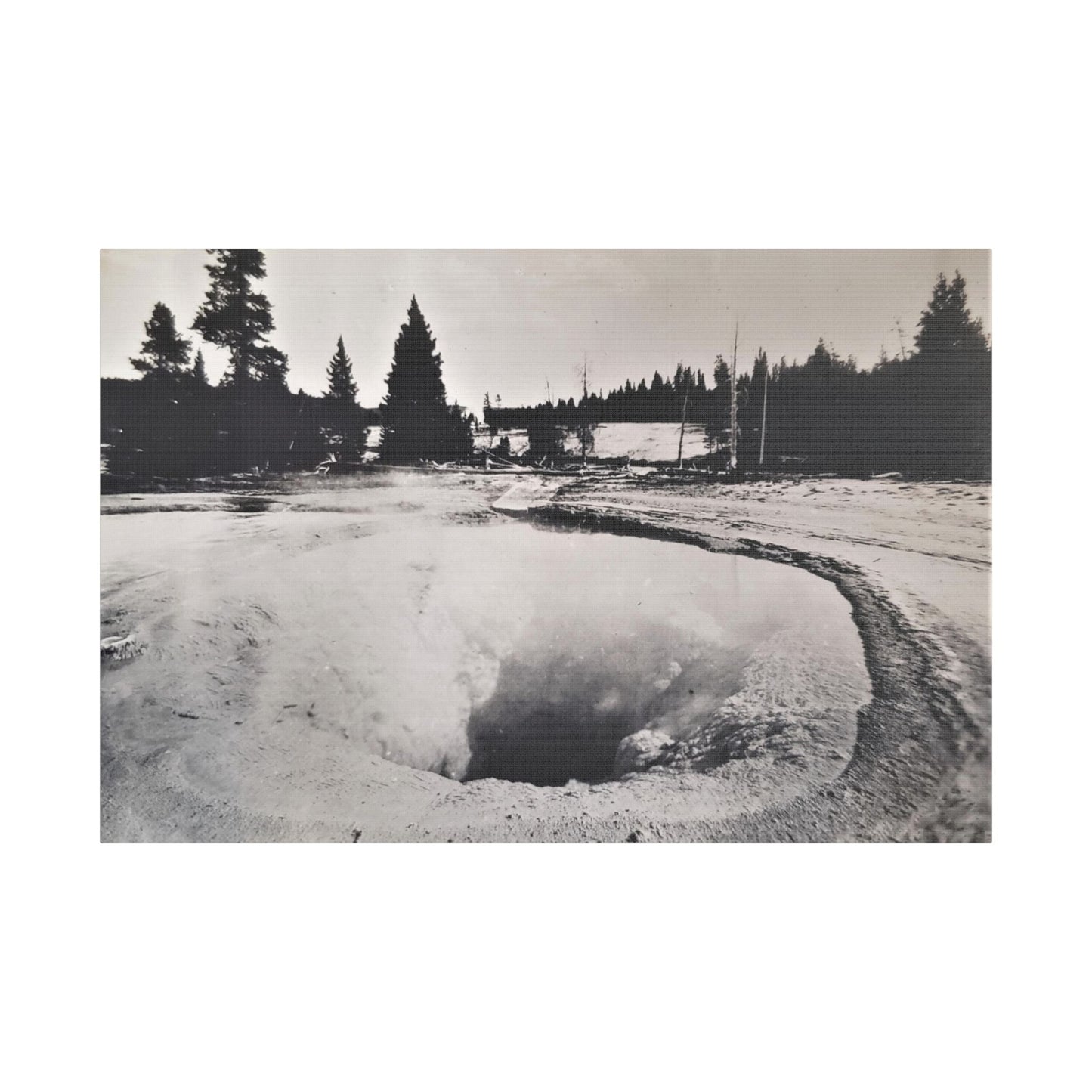 Morning Glory Pool Yellowstone Satin Canvas Stretched