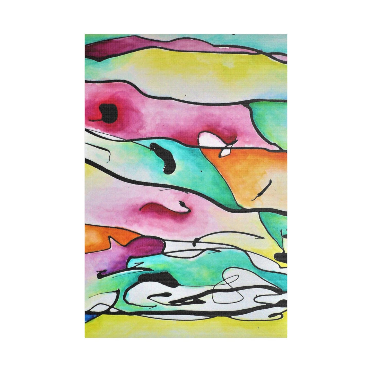 Shredded Paper Satin Canvas Stretched 24″ x 36″ (Vertical) 1.5"