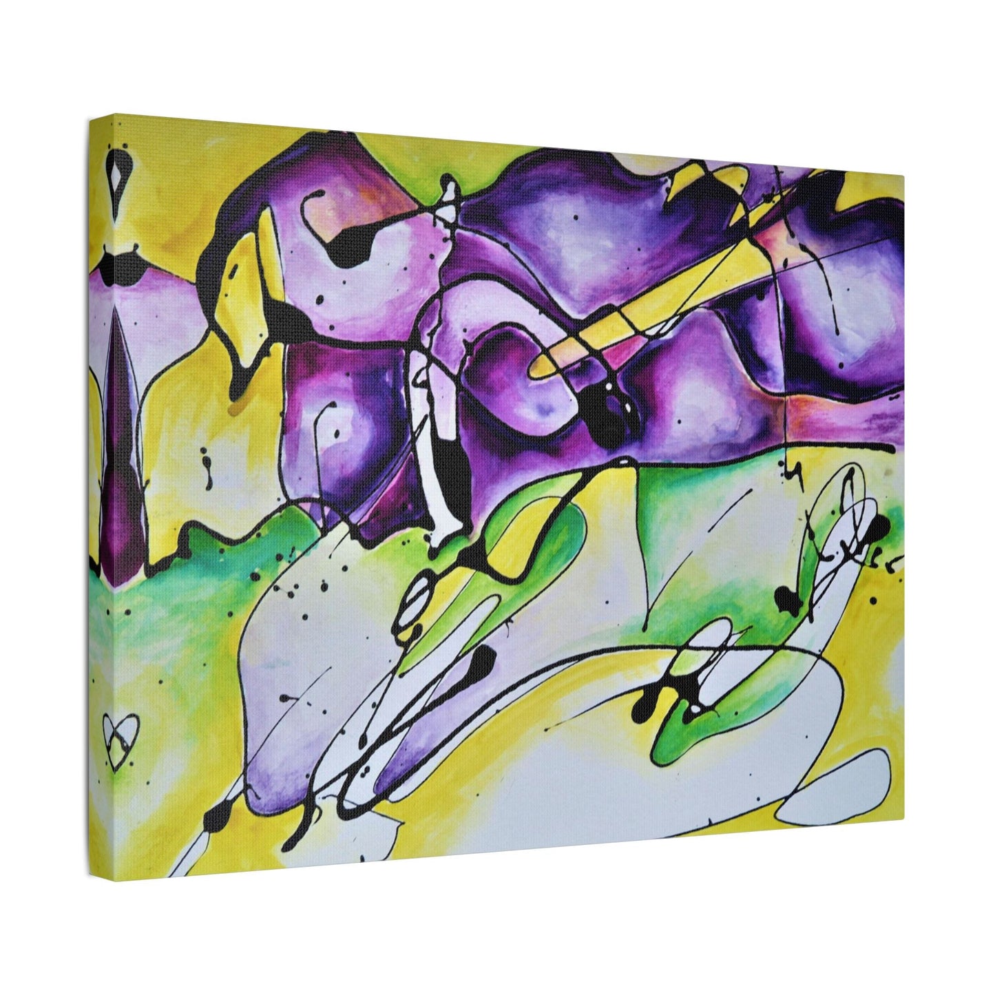 Purple Mountains Satin Canvas Stretched