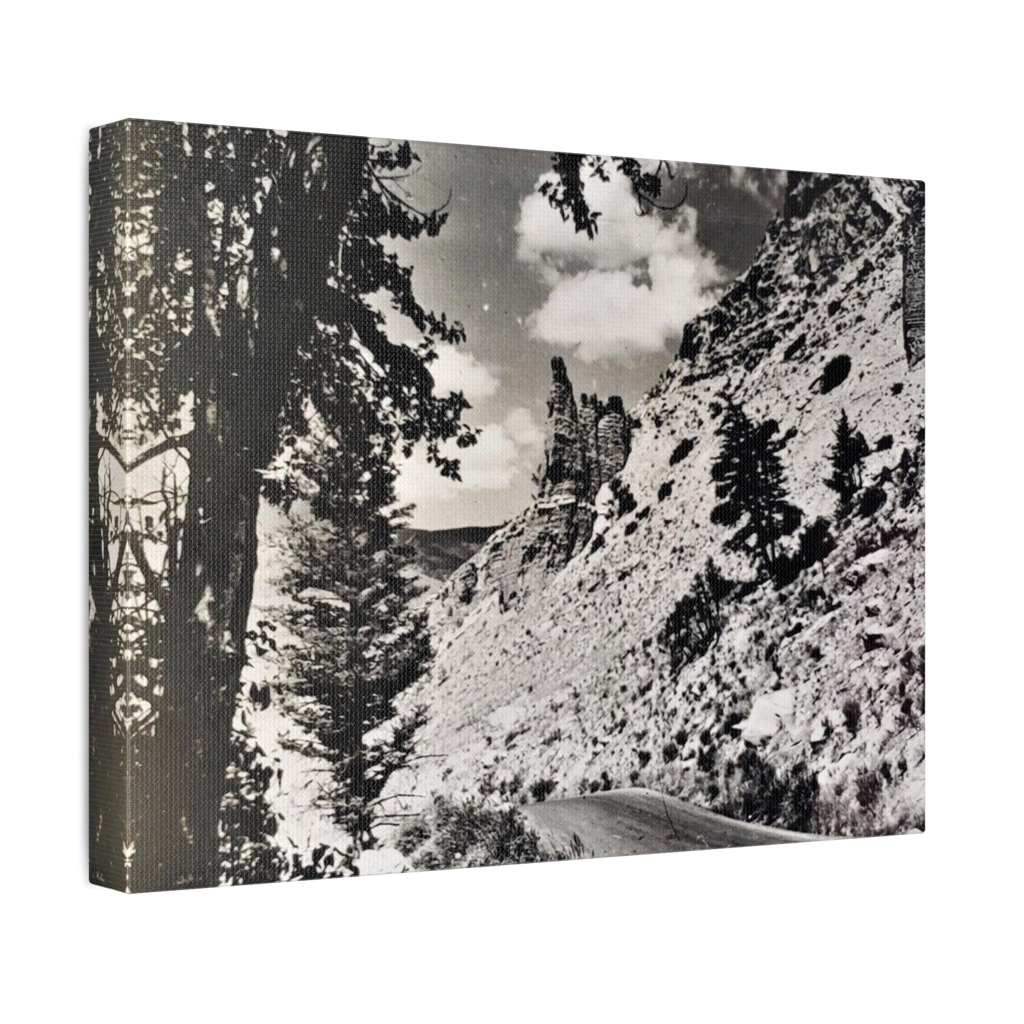 Eagles Nest Rock Yellowstone Stretched Canvas
