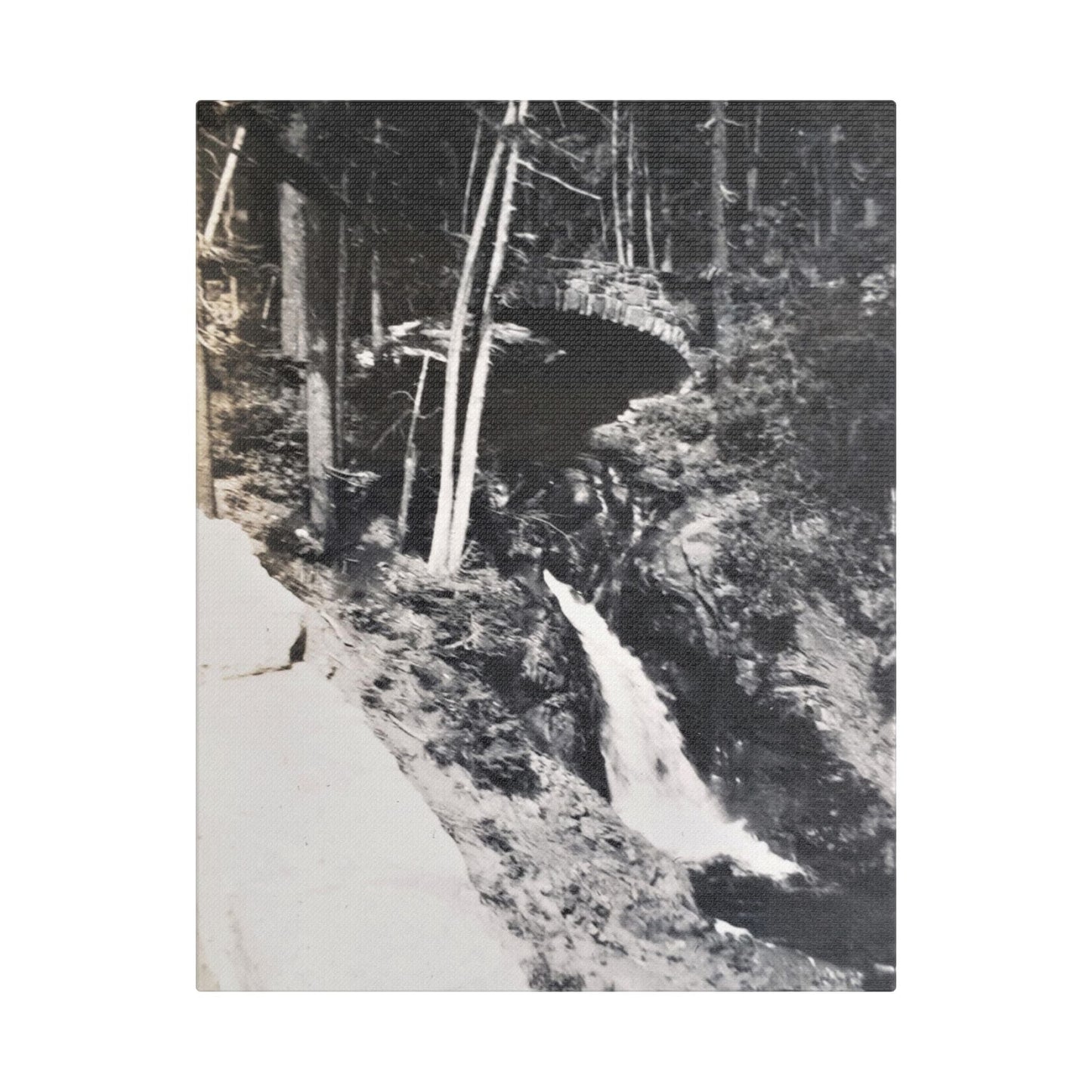 Narada Falls Yellowstone Satin Canvas Stretched 11″ x 14″ (Vertical) 1.5"