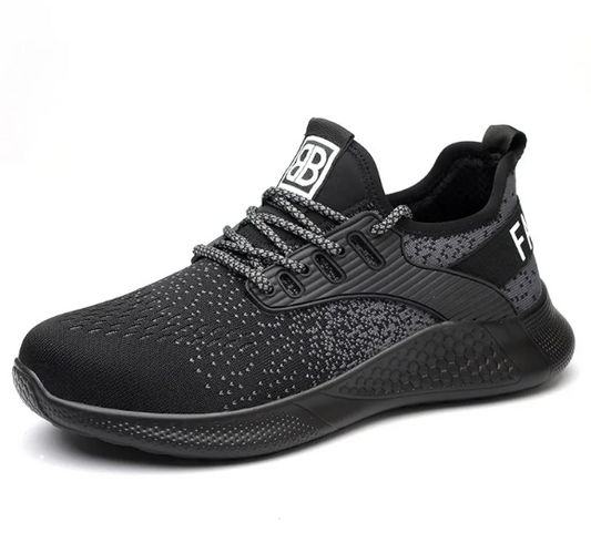 Black & Red Summer Safety Shoes - 0022Grey - shoes
