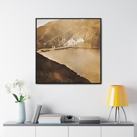 Morris Dam Lake Gallery Canvas Wraps Square Frame 36″ x 36″ 1.25" Black