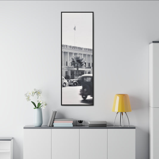 Sunset Bowling Center Largest in U.S 1939 Gallery Canvas Wraps Vertical Frame 20″ x 60″ Premium Gallery Wraps (1.25″) Black