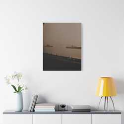 Navy Day New York October 27th 1945 War Ships Satin Canvas Stretched 24" x 30" (Vertical) 1.5"