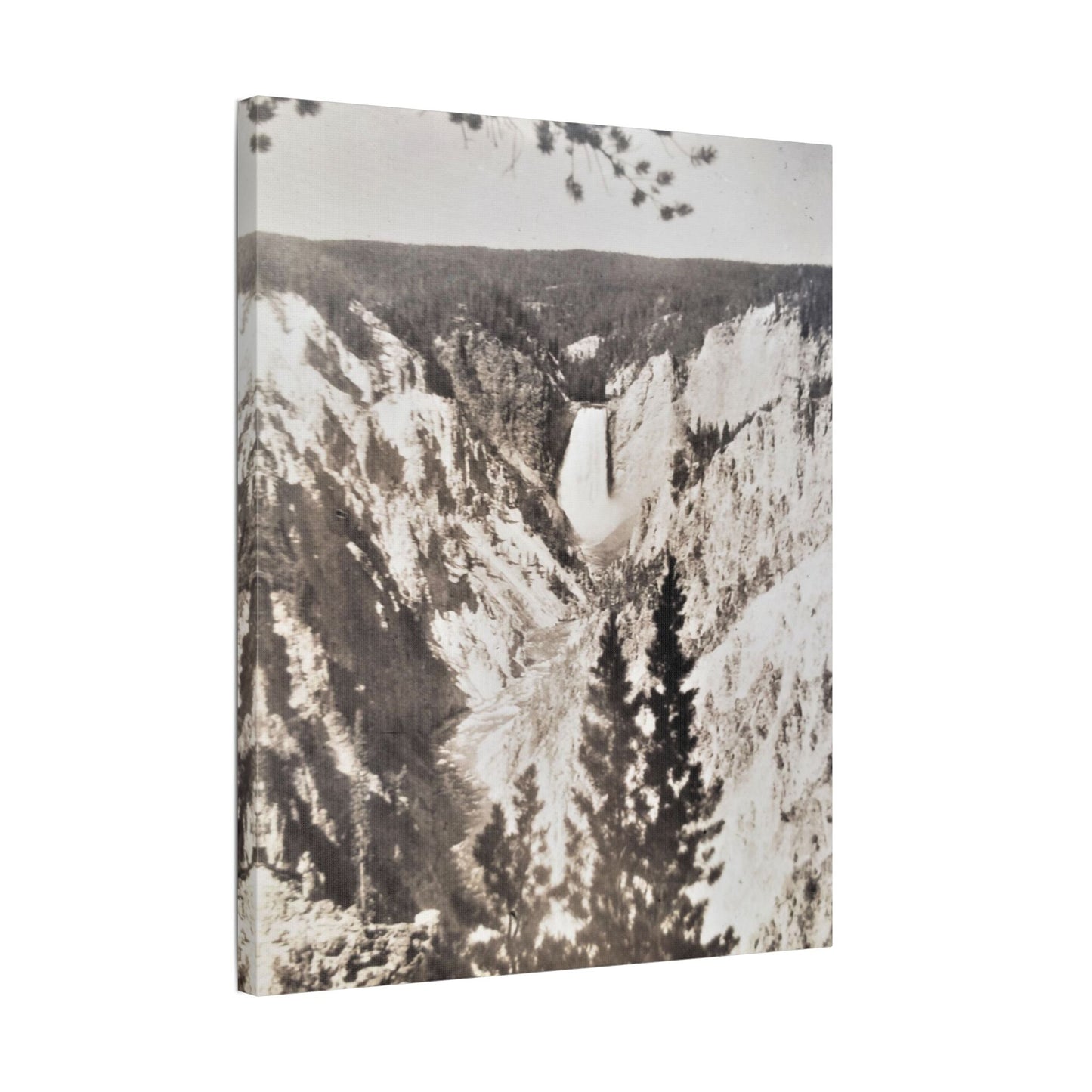 Artists Point Yellowstone Satin Canvas Stretched