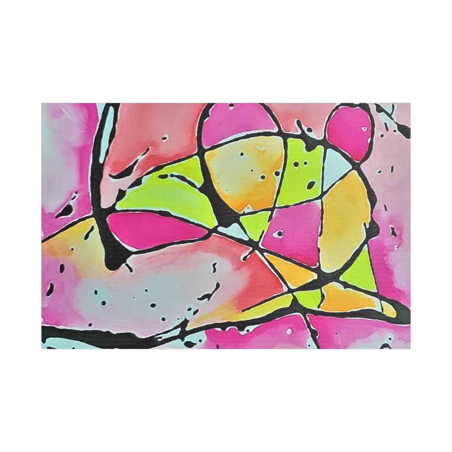 Pink Mouse Satin Canvas Stretched 36″ x 24″ (Horizontal) 1.5"