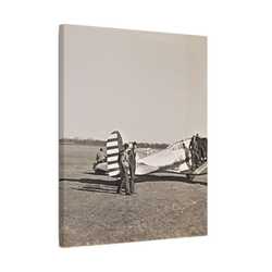 Army Pursuit Plane Ames Airport 1939 Satin Canvas Stretched