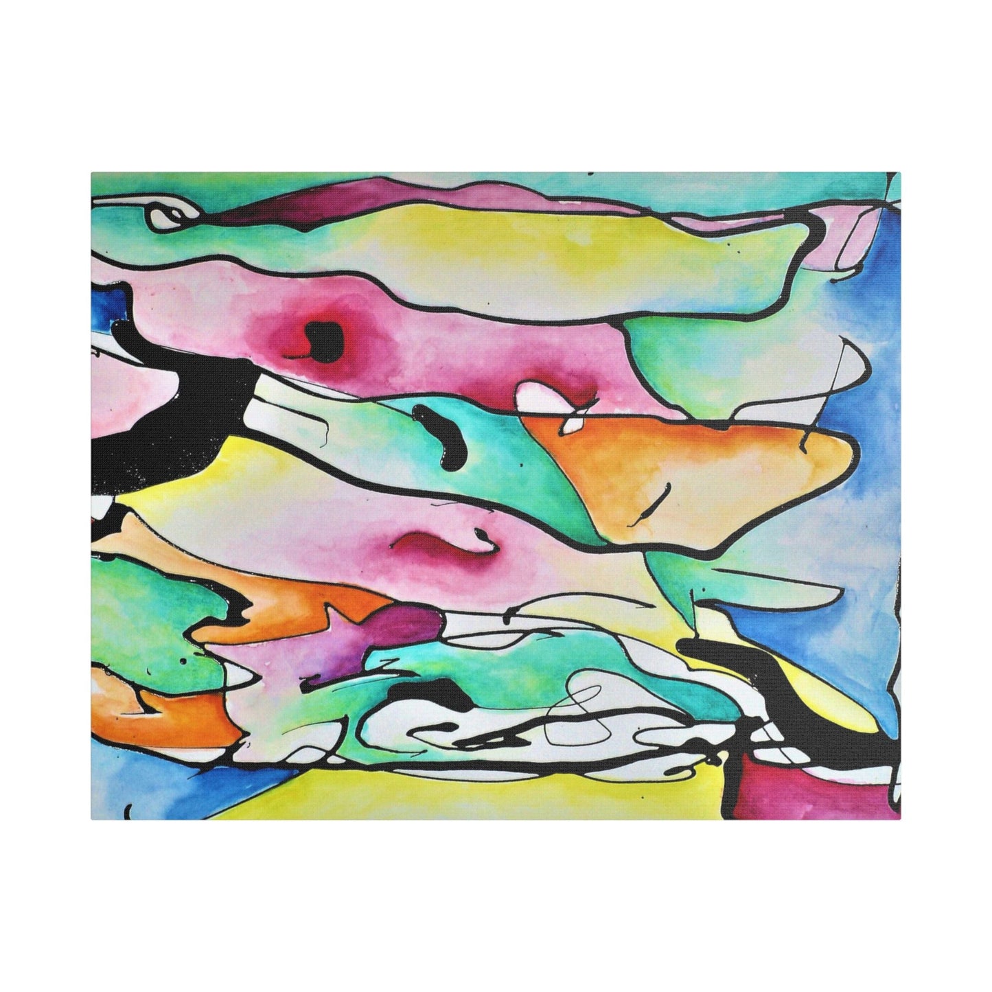 Shredded Paper Satin Canvas Stretched 30" x 24" (Horizontal) 1.5"