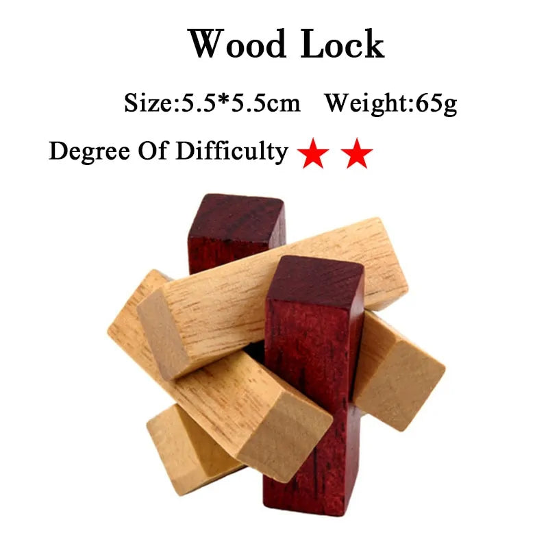 3D Wooden Brain Teaser Game - Kia Day Design