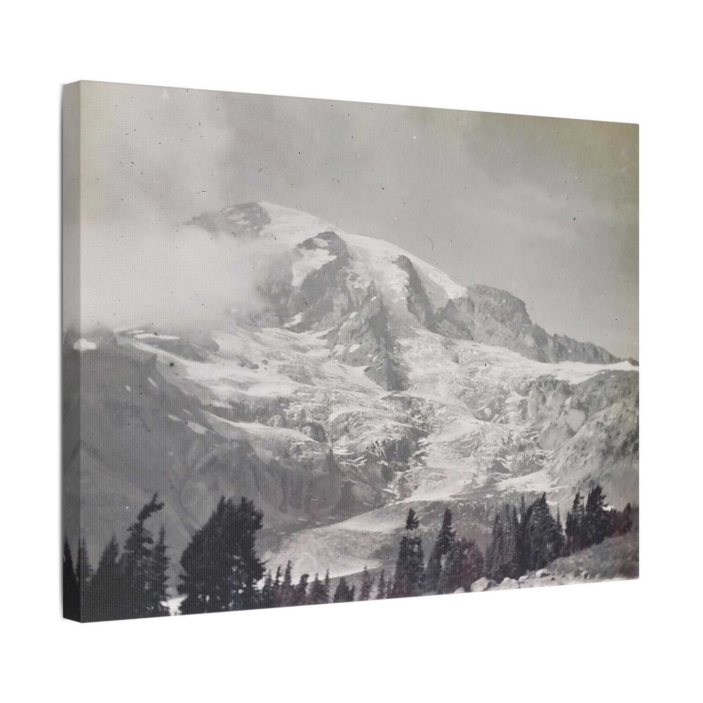 Mount Rainier Satin Canvas Stretched