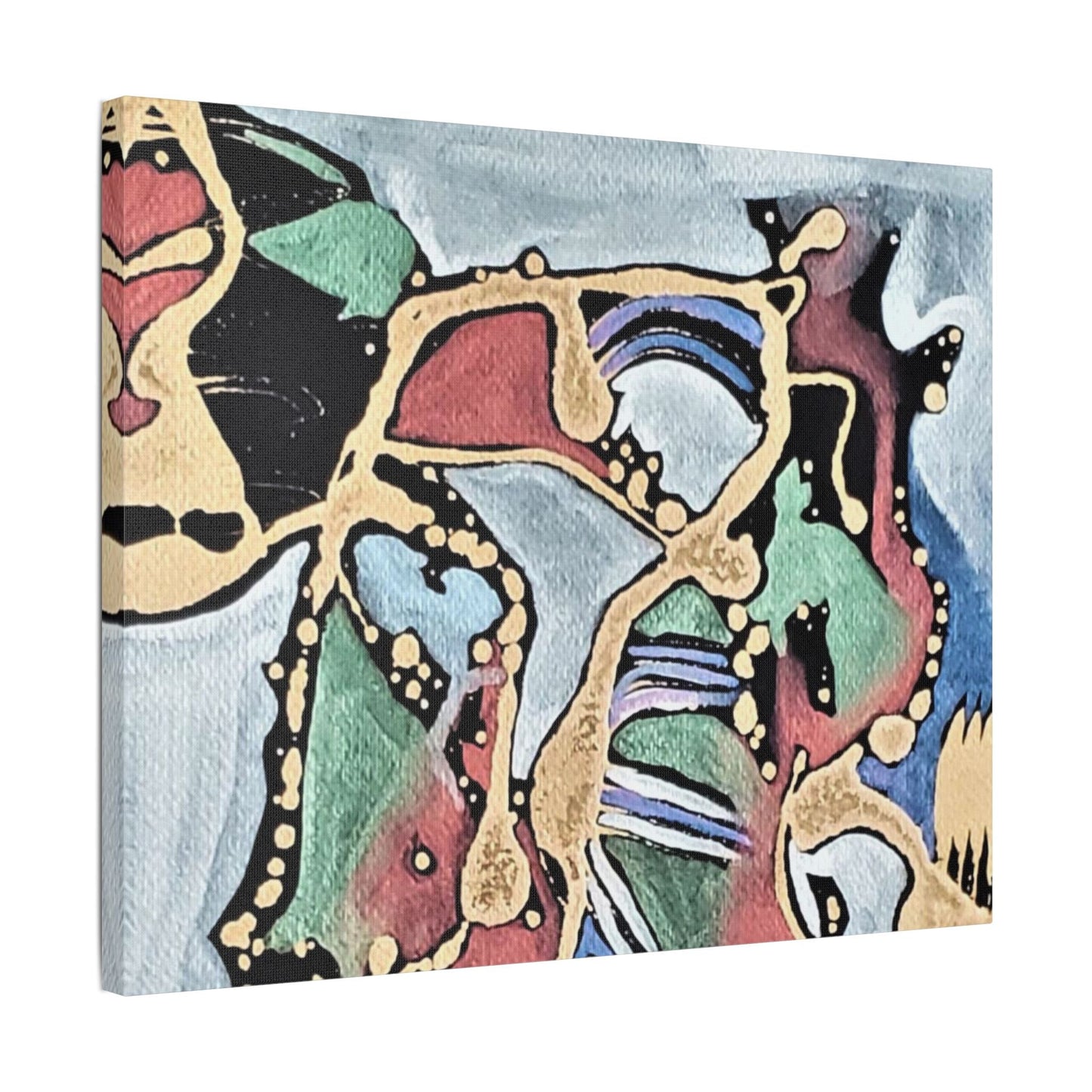 Angry Cat Satin Canvas Stretched