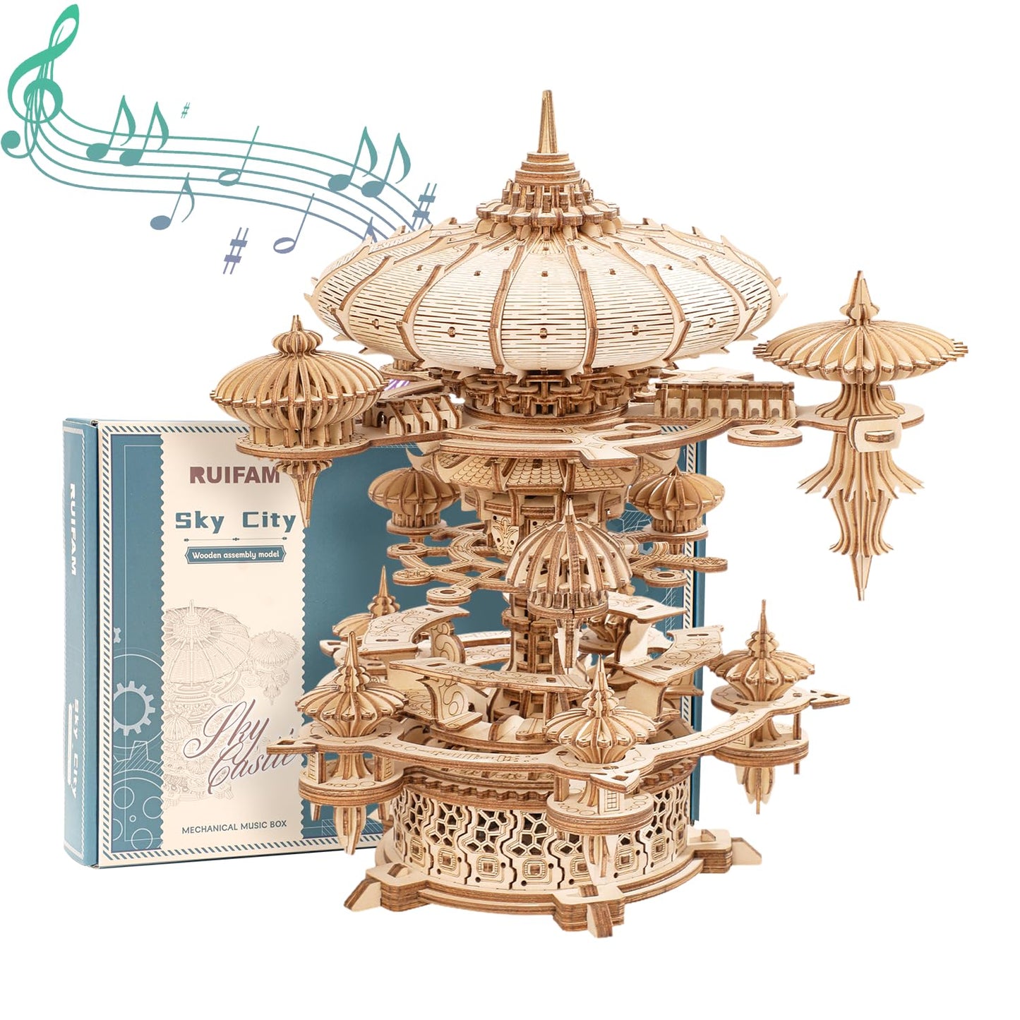 RUIFAM SkyCity 3D Mechanical Puzzle Kit - - puzzle kit