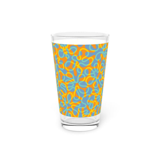 Yellow Colorful Pint Glass - 16oz - Kia Day Design