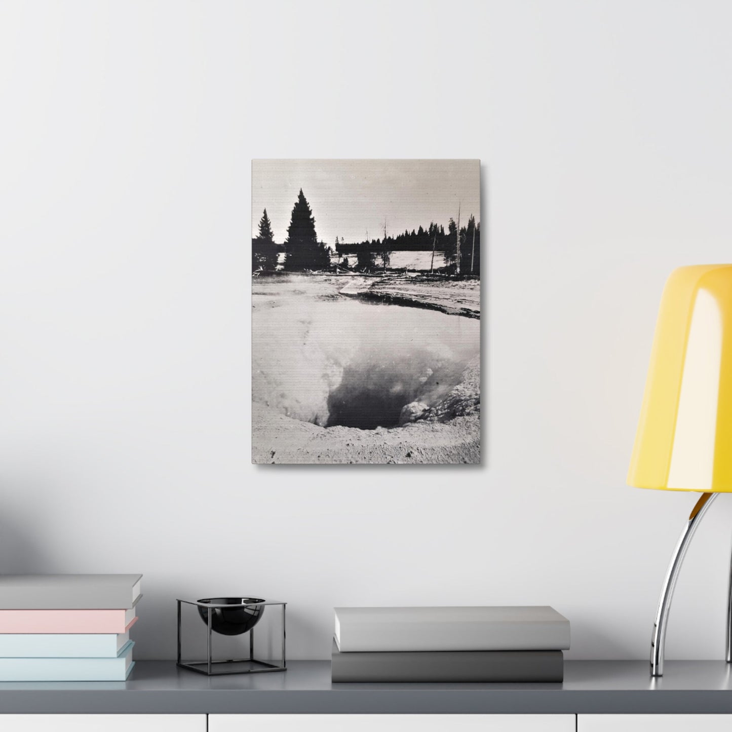 Morning Glory Pool Yellowstone Stretched Canvas 1.5" 12″ x 16″