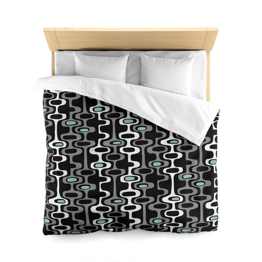 Modern Geometric Microfiber Duvet Cover - Queen White - duvet