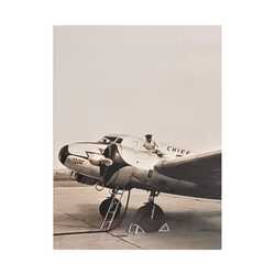 Refueling Mid-Contintent Chief Line Omaha Airport 1939 Satin Canvas Stretched