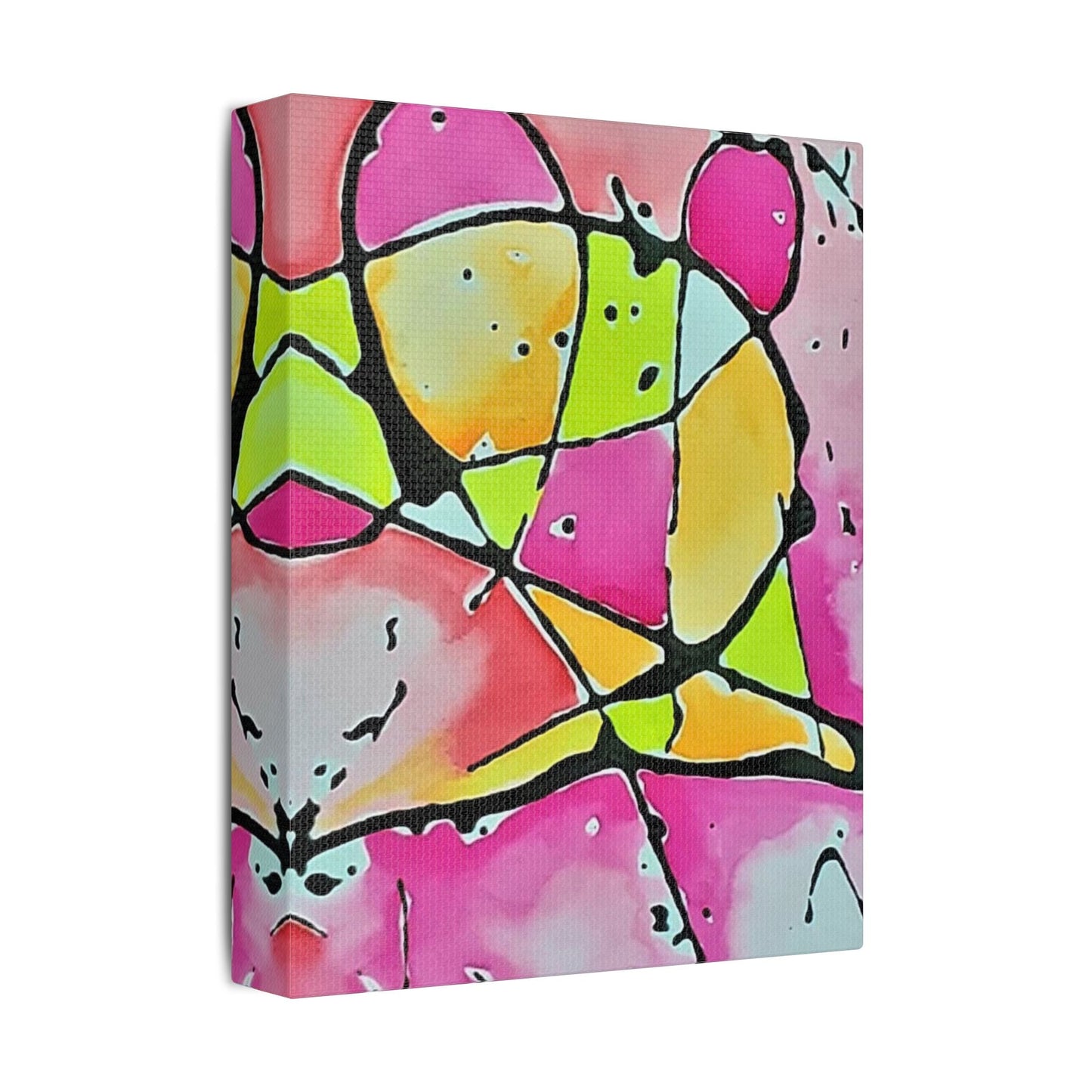 Pink Mouse Satin Canvas Stretched