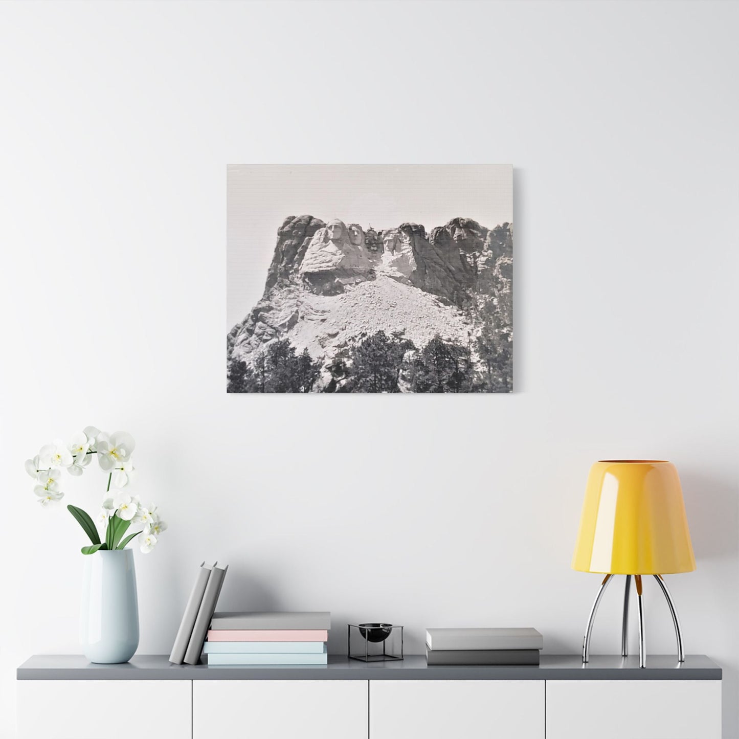 Black Hills Mount Rushmore Satin Canvas Stretched 30" x 24" (Horizontal) 1.5"