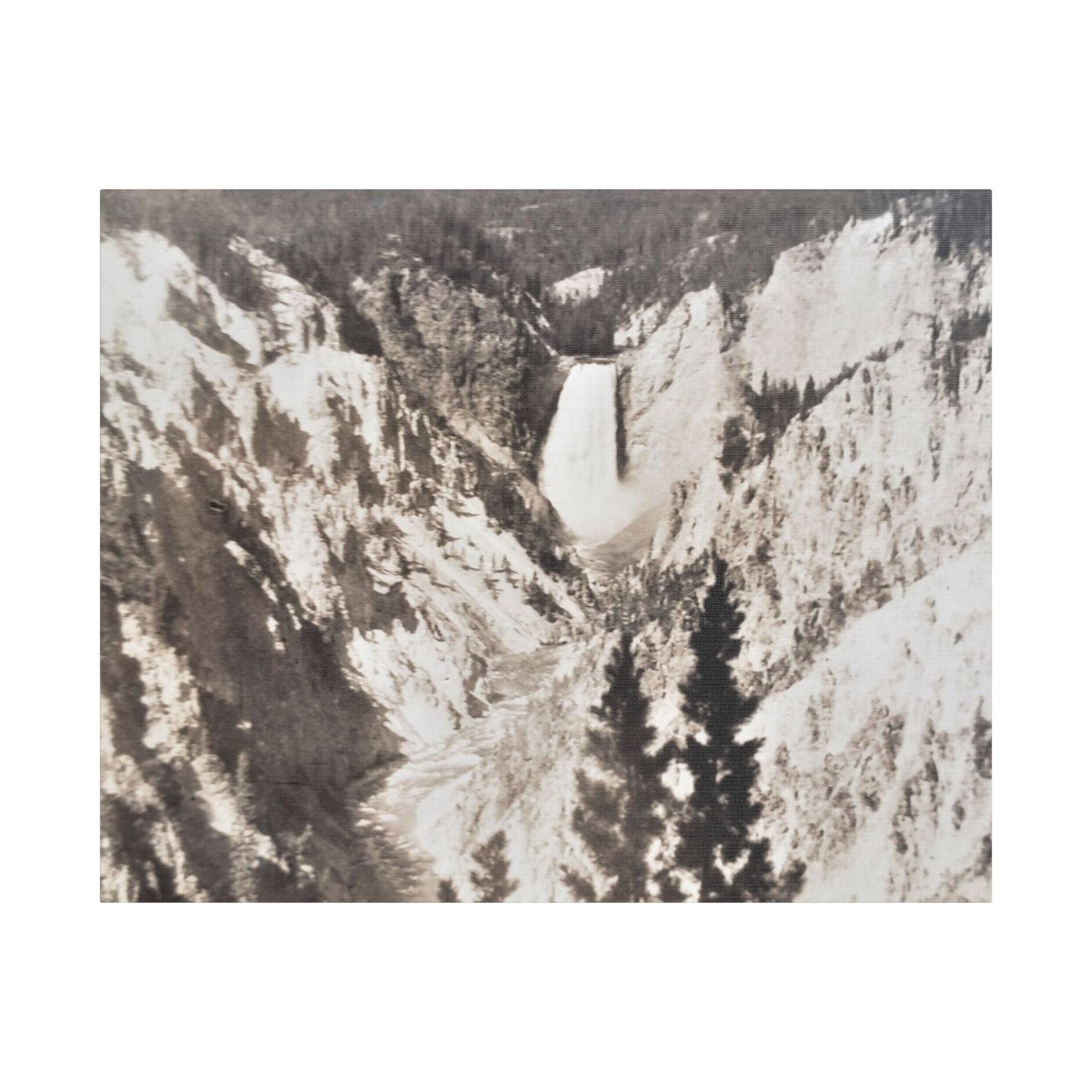Artists Point Yellowstone Satin Canvas Stretched