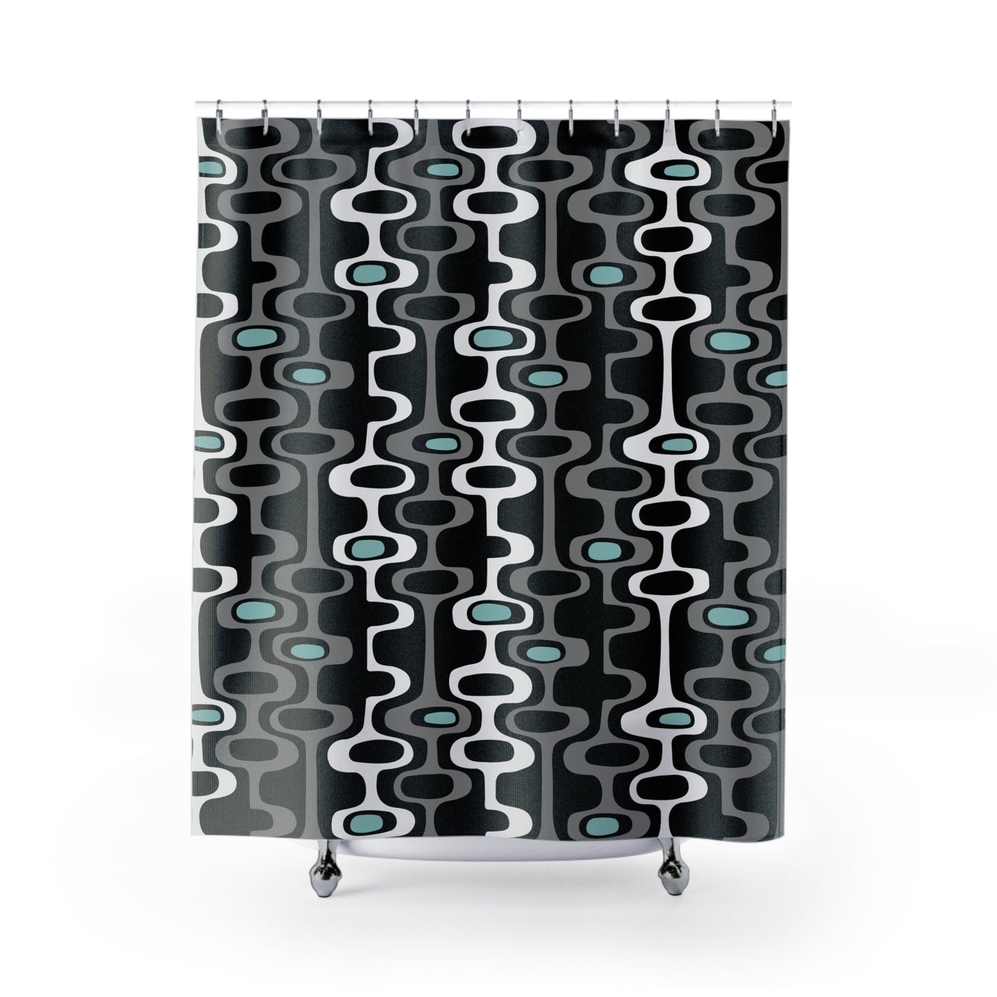 Modern Geometric Shower Curtain - Kia Day Design