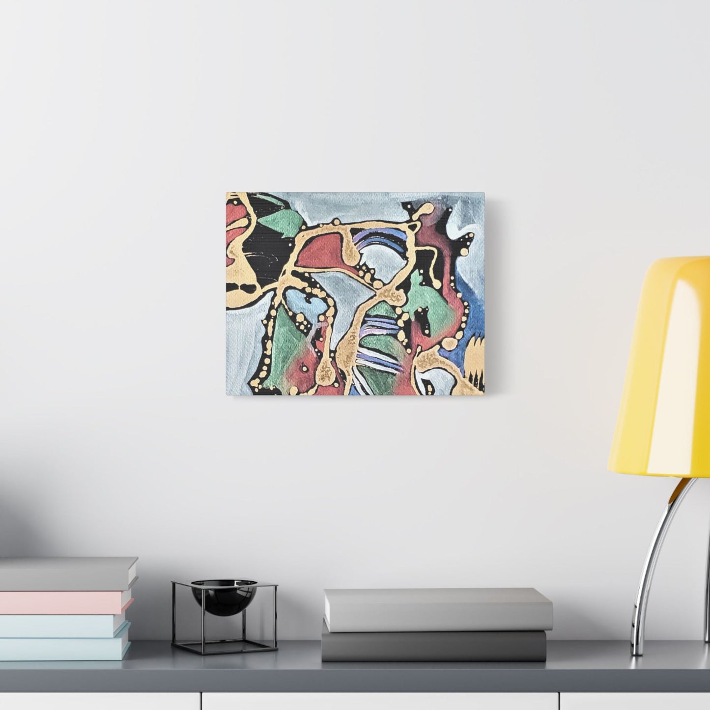 Angry Cat Satin Canvas Stretched