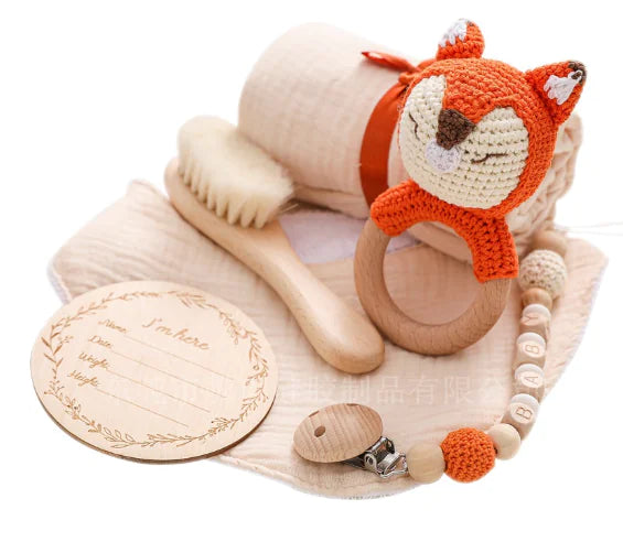 Facecloth Pacifier Chain Clip Set Kia Day Design
