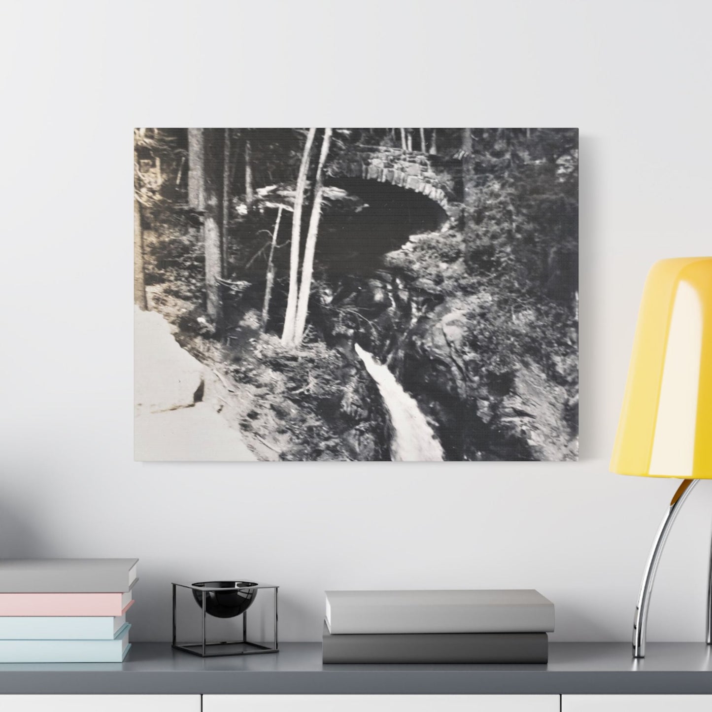 Narada Falls Yellowstone Satin Canvas Stretched