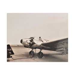 Refueling Mid-Contintent Chief Line Omaha Airport 1939 Satin Canvas Stretched